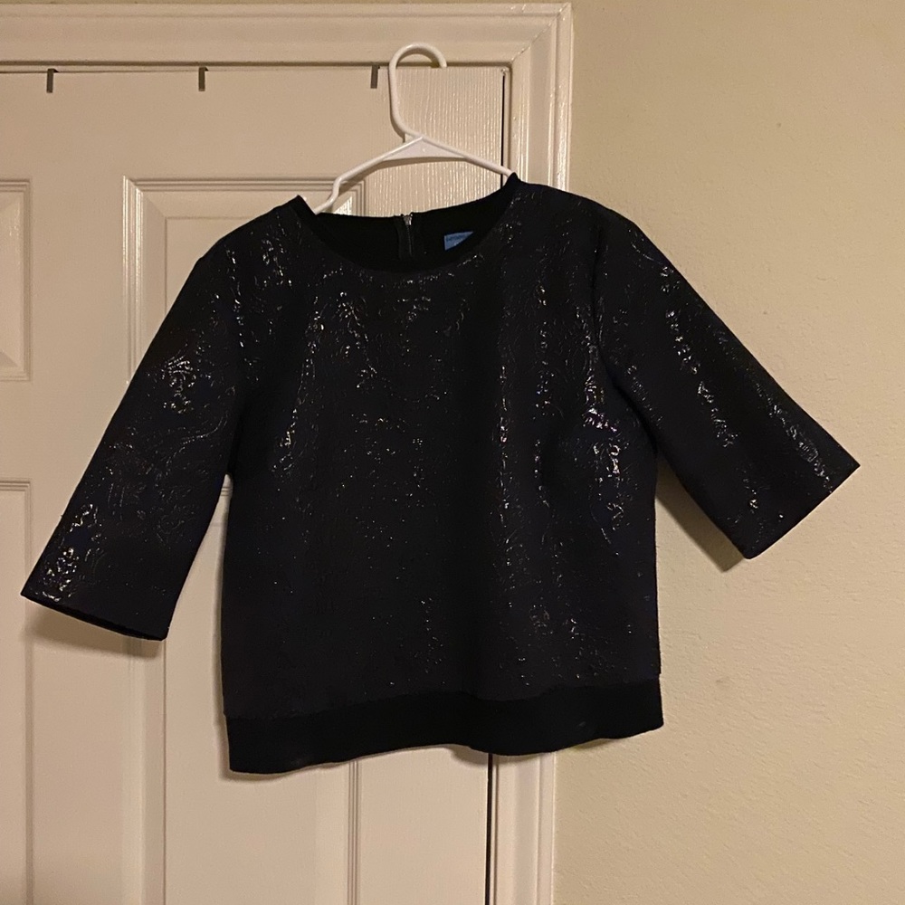 Simply Vera Vera Wang blouse navy blue medium
